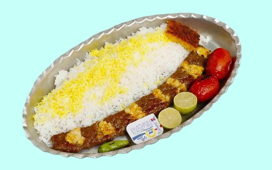 چلو کباب لقمه نگین دار